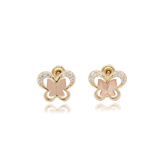 Two Tone Baby Butterfly Stud