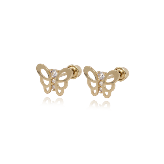 Solid Gold Baby Butterfly Stud