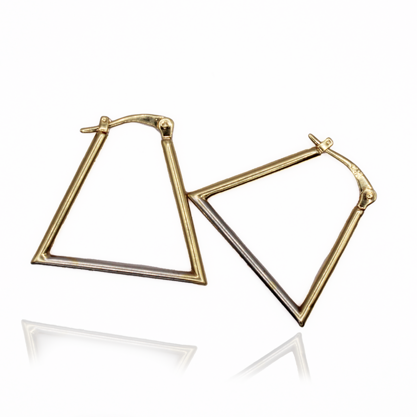 Triangle Yellow & White Gold Hoop